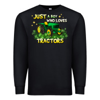 Black just a boy who loves tractors Premium Sweatshirt - JahusDesignShop