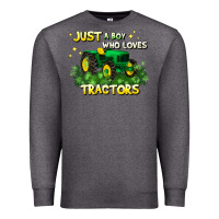 Charcoal Heather just a boy who loves tractors Premium Sweatshirt - JahusDesignShop
