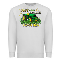 Dove Grey just a boy who loves tractors Premium Sweatshirt - JahusDesignShop
