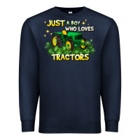 Navy just a boy who loves tractors Premium Sweatshirt - JahusDesignShop