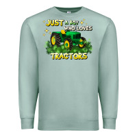 Seafoam just a boy who loves tractors Premium Sweatshirt - JahusDesignShop