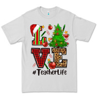 Dove Grey love teacher life christmas Premium Tee - CowGirlArtShop