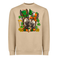 Mushroom st patricks donkeys with  shamrocks Heavyweight Sweatshirt - AdoDesignShop