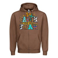 Chestnut faith over fear with cross and sunflowers Zipper Hoodie - AdoDesignShop