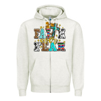 Oatmeal Heather faith over fear with cross and sunflowers Zipper Hoodie - AdoDesignShop