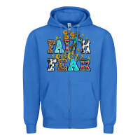 True Royal faith over fear with cross and sunflowers Zipper Hoodie - AdoDesignShop