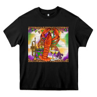 Black Mardi Gras Crawfish Tumbler Heavy Core Tee - HowdyJamesFarm