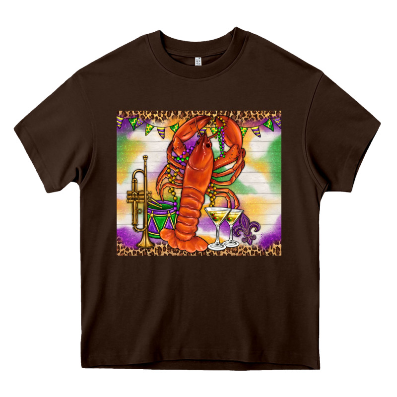 Mardi Gras Crawfish Tumbler Heavy Core Tee by HowdyJamesFarm | Teevron