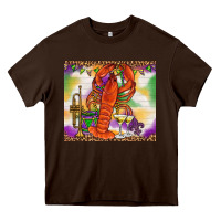 Chocolate Brown Mardi Gras Crawfish Tumbler Heavy Core Tee - HowdyJamesFarm