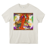 Cream Mardi Gras Crawfish Tumbler Heavy Core Tee - HowdyJamesFarm