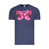 Vintage Denim Cancer butterfly Vintage Tee - FaDigitalArtStudio