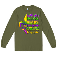 Army Green mardi gras parades beads french quarter beignets Long Sleeve Tee - FaDigitalArtStudio