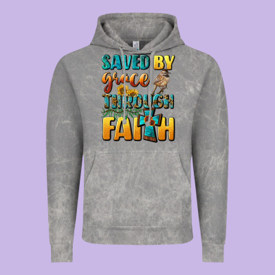 Saved By Grace Through Faith Vintage Hoodie Designed By Bundleandbundleshop