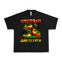 Black Steppin' into Juneteenth Urban Heavy Tee - FaDigitalArtStudio
