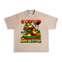 French Oak Steppin' into Juneteenth Urban Heavy Tee - FaDigitalArtStudio