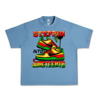Pebble Blue Steppin' into Juneteenth Urban Heavy Tee - FaDigitalArtStudio