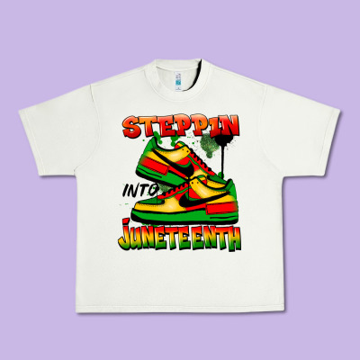 Steppin' Into Juneteenth Urban Heavy Tee Designed By Fadigitalartstudio