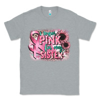 Heather Grey i wear pink for my sister Classic Tee - CowGirlArtShop