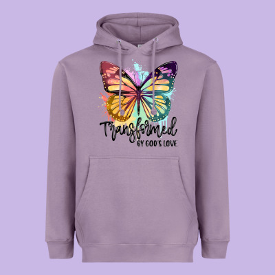 Transformed By God's Love Heavyweight Hoodie Designed By Jahusdesignshop