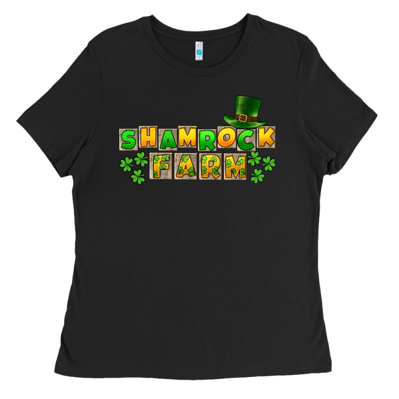 St. Patrick's Shamrock Farm Ladies Tee by CowGirlArtShop | Teevron