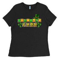 Black St. Patrick's Shamrock farm Ladies Tee - CowGirlArtShop