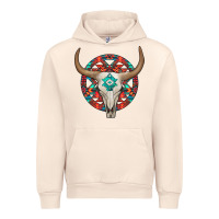 Sandshell turquoise aztec bullskull Urban Hoodie - JahusDesignShop