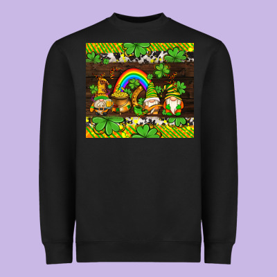 Western St Patricks Gnomes Heavyweight Sweatshirt Designed By Adodesignshop