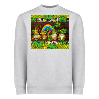 Heather Grey western st patricks gnomes Heavyweight Sweatshirt - AdoDesignShop