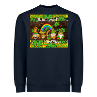 Navy western st patricks gnomes Heavyweight Sweatshirt - AdoDesignShop