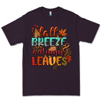 Plum fall breeze and autumn leaves Premium Tee - CowGirlArtShop