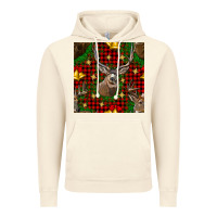 Vintage Artic christmas deer and bell seamless pattern Vintage Hoodie - BundleAndBundleShop