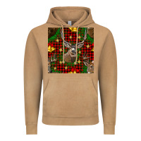 Vintage Camel christmas deer and bell seamless pattern Vintage Hoodie - BundleAndBundleShop