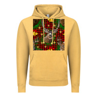 Vintage Mustard christmas deer and bell seamless pattern Vintage Hoodie - BundleAndBundleShop