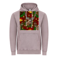 Vintage Zinc christmas deer and bell seamless pattern Vintage Hoodie - BundleAndBundleShop
