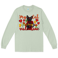 Matcha my cat is my valentine valentine's day Long Sleeve Tee - FaDigitalArtStudio