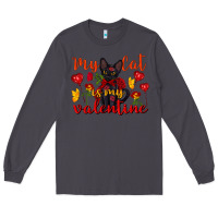 Smoke my cat is my valentine valentine's day Long Sleeve Tee - FaDigitalArtStudio