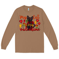 Toasted Coconut my cat is my valentine valentine's day Long Sleeve Tee - FaDigitalArtStudio