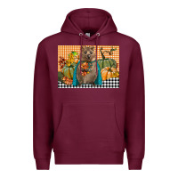 Burgundy Fall Quokka Premium Hoodie - LillyAllenDesigns