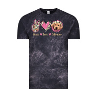 Cloud Black Peace Love Labrador Vintage Tee - Jasminsmagicworld