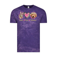 Cloud Purple Peace Love Labrador Vintage Tee - Jasminsmagicworld