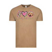 Vintage Coffee Peace Love Labrador Vintage Tee - Jasminsmagicworld