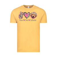 Vintage Mustard Peace Love Labrador Vintage Tee - Jasminsmagicworld