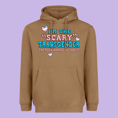 Im Scary Transgender The Media Warned You About Heavyweight Hoodie Designed By Jahusdesignshop