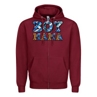 Burgundy boy mama Zipper Hoodie - AdoDesignShop