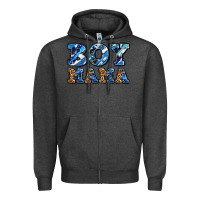 Charcoal Heather boy mama Zipper Hoodie - AdoDesignShop