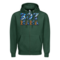 Sports Green boy mama Zipper Hoodie - AdoDesignShop