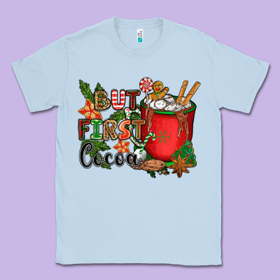 But First Cocoa Classic Tee Designed By Cowgirlartshop