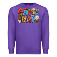 Purple game day baseball Premium Sweatshirt - JahusDesignShop