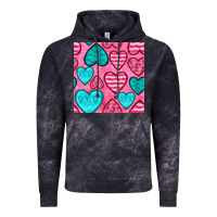 Cloud Black valentines day hearts seamless pattern Vintage Hoodie - BundleAndBundleShop