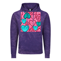 Cloud Purple valentines day hearts seamless pattern Vintage Hoodie - BundleAndBundleShop